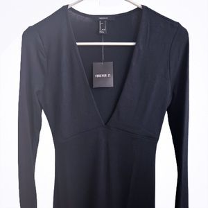 Knit Long Sleeve Midi Dress